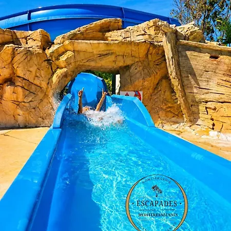 Le Cote Mobil Climatise Piscine 4 Etoiles Homair La Presqu'ile Du Barcares Domek alpejski